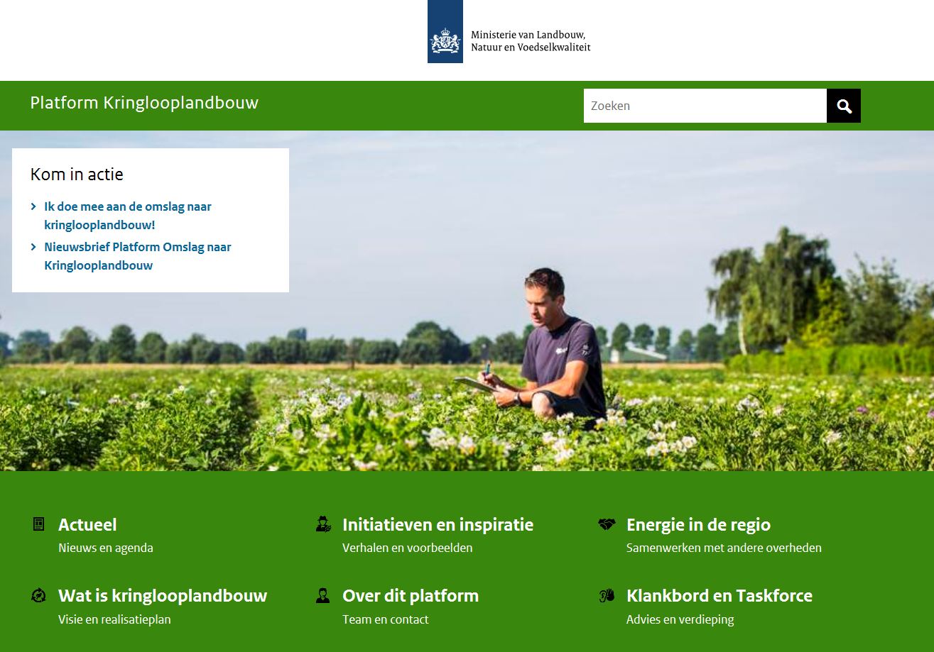 screenshot platform kringlooplandbouw.nl